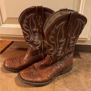 Boys Roper Boots with Ostrich like exterior Size 1